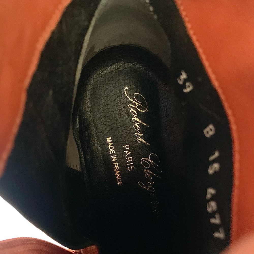 Robert Clergerie Women's Orange/ Ochre Soft Leather Ankle Boots size 39B US 7.5 - Picture 6 of 10